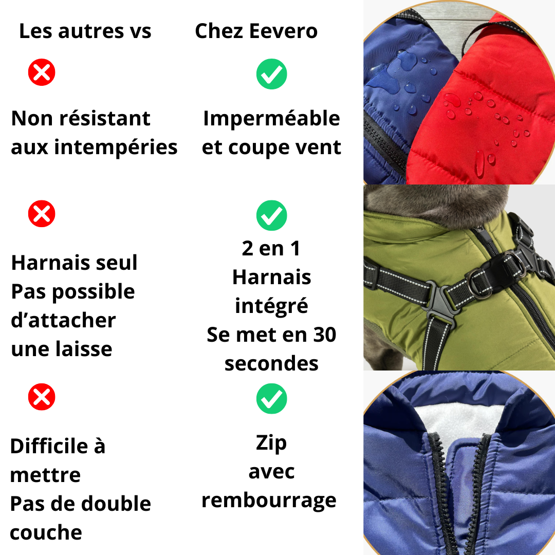 Veste d'hiver pour chien 2 en 1 (Bientôt épuisé)