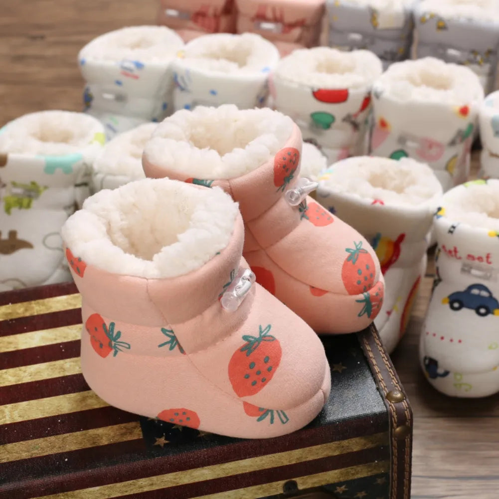 Bottes chaudes en fausse fourrure pour bébés