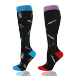 Chaussettes de compression à motifs (par lot de 2 paires)