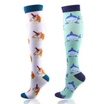 Chaussettes de compression à motifs (par lot de 2 paires)