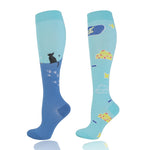 Chaussettes de compression à motifs (par lot de 2 paires)