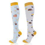 Chaussettes de compression à motifs (par lot de 2 paires)