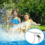 Fontaine Solaire à Double Jet avec Lumières pour Piscine