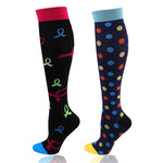 Chaussettes de compression à motifs (par lot de 2 paires)