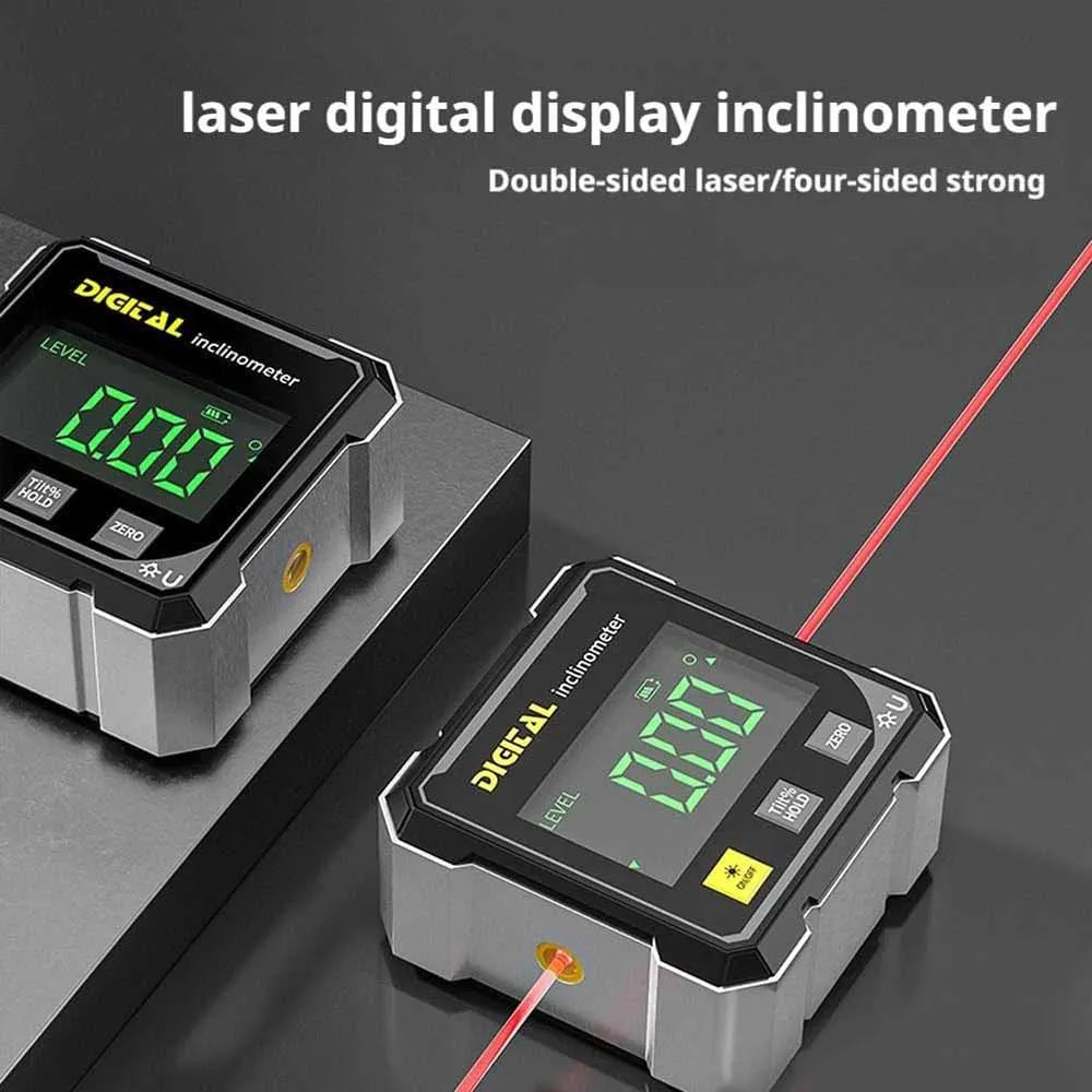 Rapporteur d’Angle Numérique Magnétique 4 Faces avec Laser