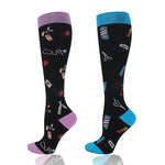 Chaussettes de compression à motifs (par lot de 2 paires)