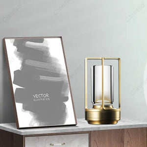 Lampe de table "Crystal" en métal