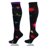 Chaussettes de compression à motifs (par lot de 2 paires)