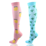 Chaussettes de compression à motifs (par lot de 2 paires)