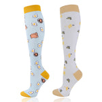 Chaussettes de compression à motifs (par lot de 2 paires)
