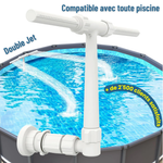 Fontaine Solaire à Double Jet pour Piscine