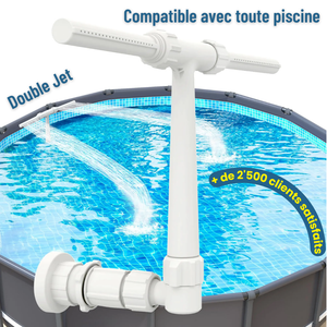 Fontaine Solaire à Double Jet pour Piscine