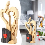 Ornement en bois design "Amour Éternel"